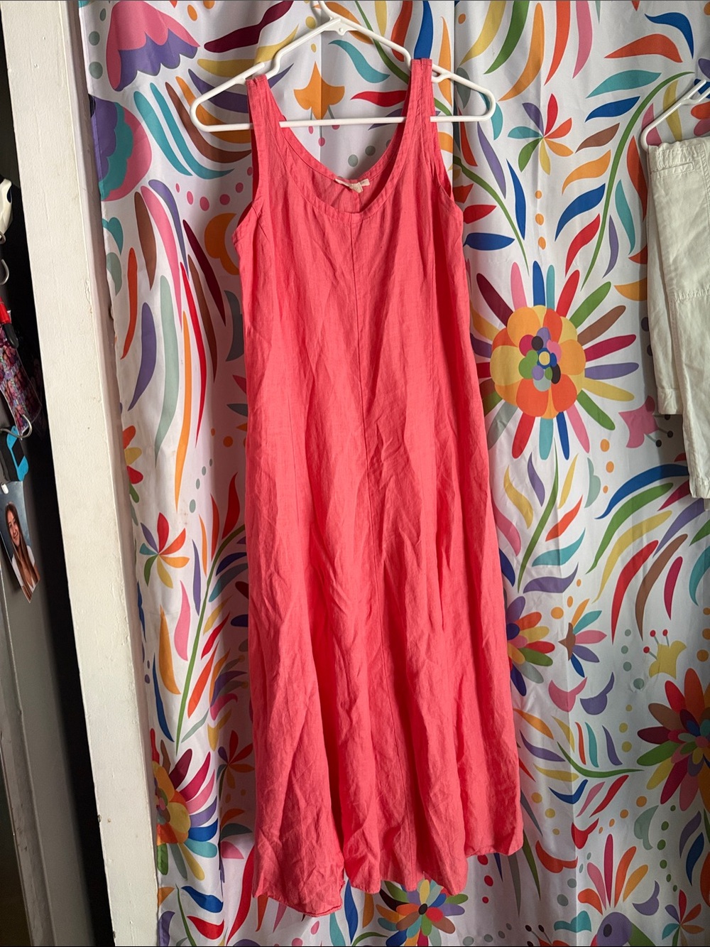Eileen Fisher Coral Sleeveless Maxi Dress